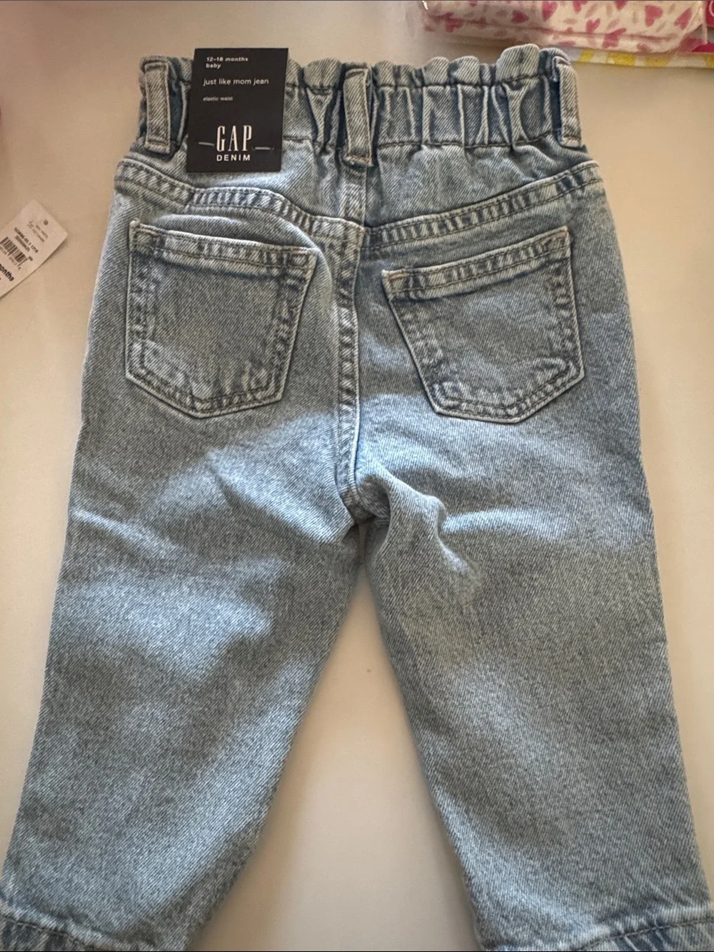 GAP Baby Light Blue Elastic Waist Denim Jeans